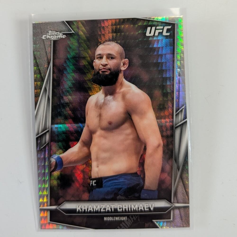 2026 Topps Chrome UFC Khamzat Chimaev #125 Prism Refractor Parallel Hobby